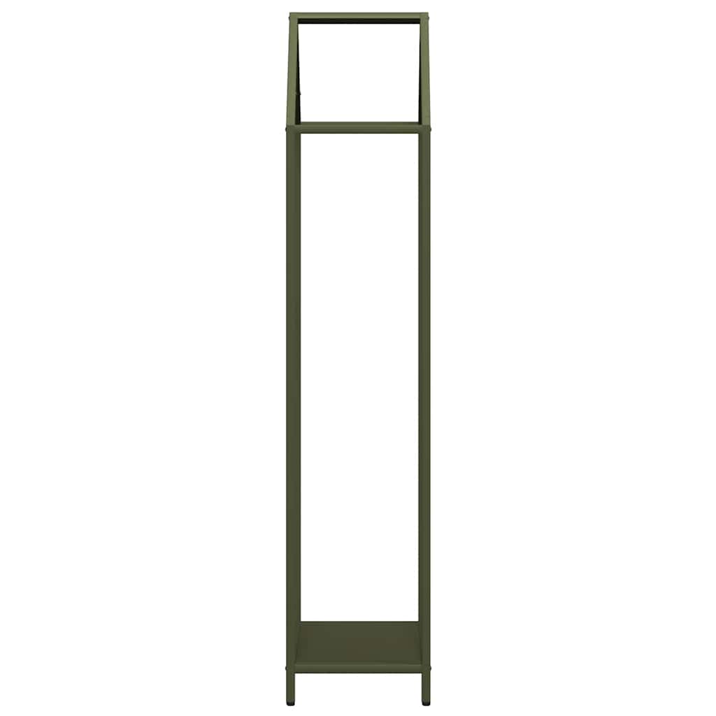 Firewood Rack Olive Green 40 x 25 x 120 cm Cold Rolled Steel