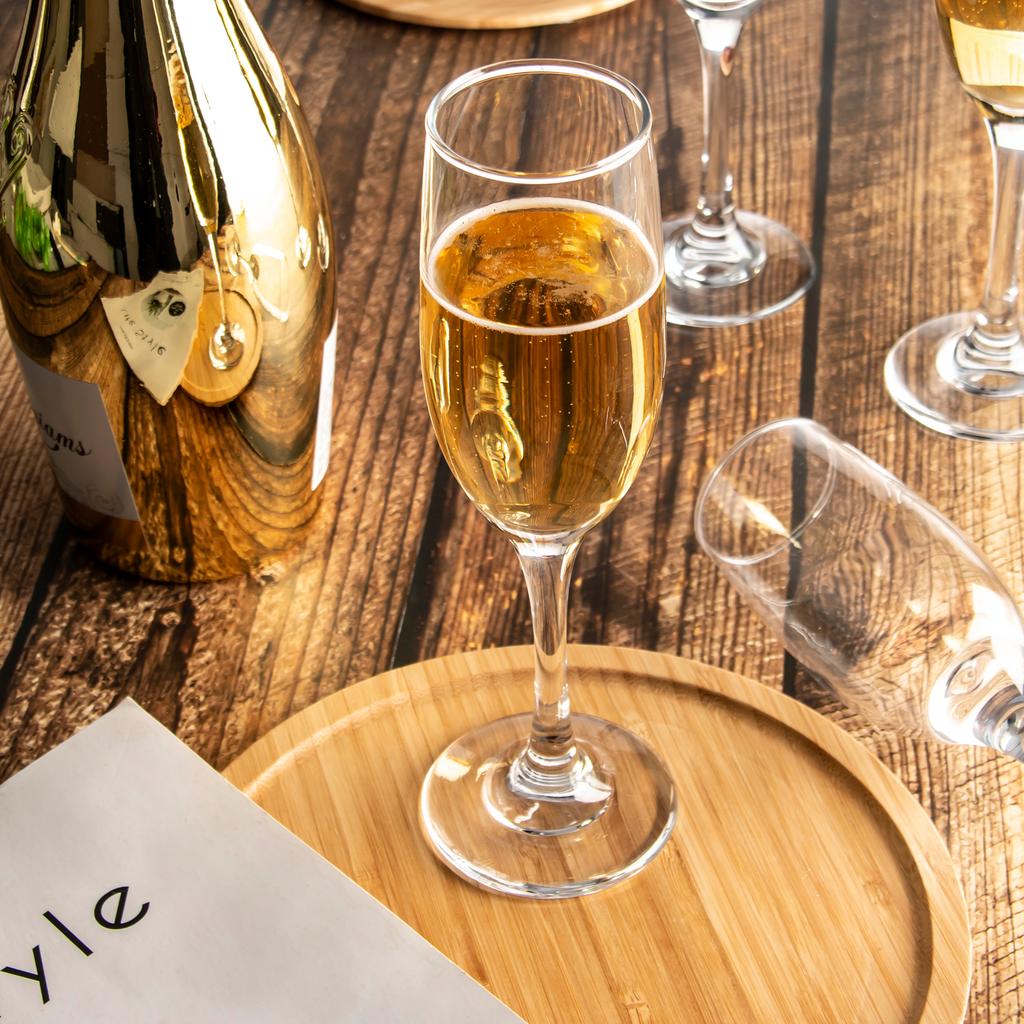 6oz 16-Pack Thickened Champagne Glasses, Heavy Duty & Shatter Resistant | Bar-Grade for Party/Wedding/Commercial Use