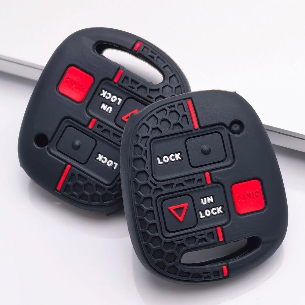 Silicone Key Fob Cover for Toyota Camry Prado FJ Cruiser Previa RAV4, Fits Toyota Camry Cruiser RAV4, Anti-Scratch Protective Case