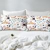 Cute cartoon animal pattern bed hat four-piece bedding set bedroom dormitory bedding decoration