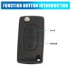 uxcell Fernbedienungsgehäuse, 2-Tasten-Schlüsselgehäuse, Fernbedienungs-Klappschlüssel, Smart-kompatibel