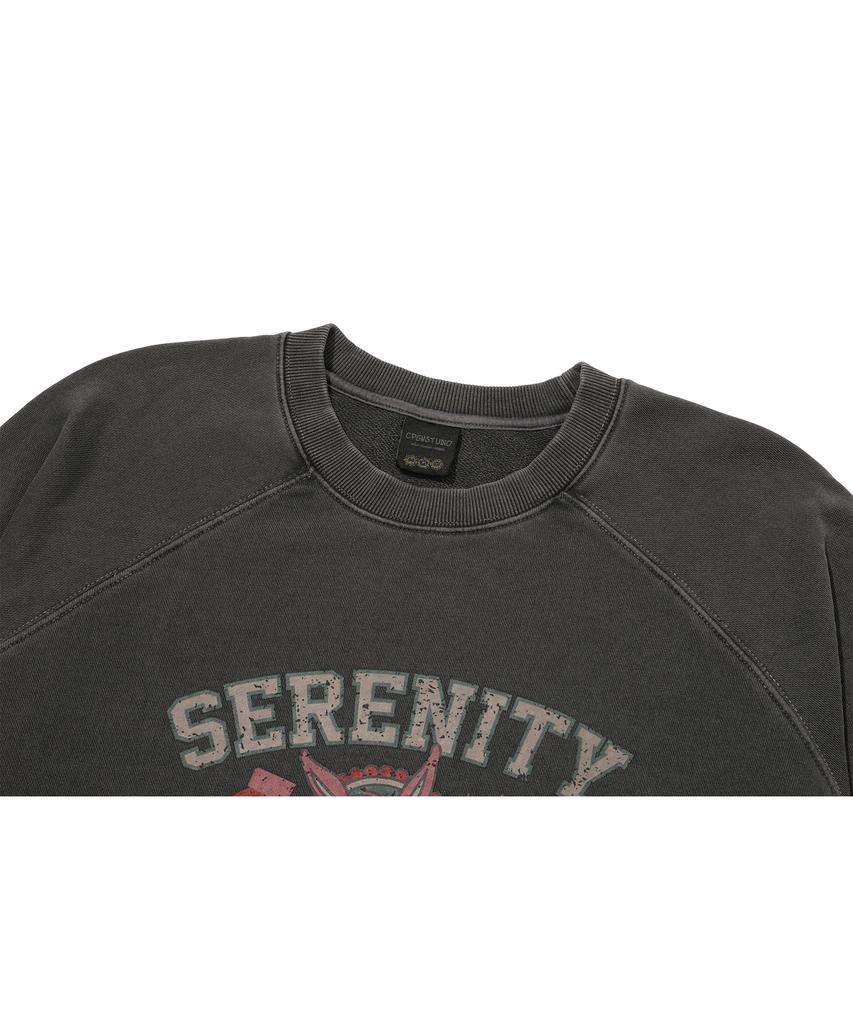CPGN STUDIO Serenity Raglan Pigment Sweatshirt Smoke Black
