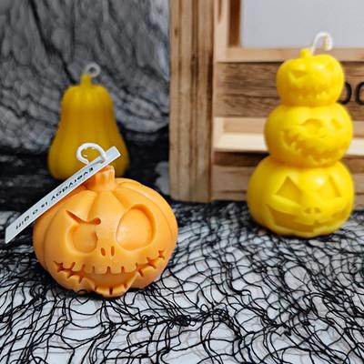 Halloween Pumpkin Silicone Mold Ghost Aromatherapy Candle Mold Used for Gypsum Ornaments Resin Dispensing Candles Making