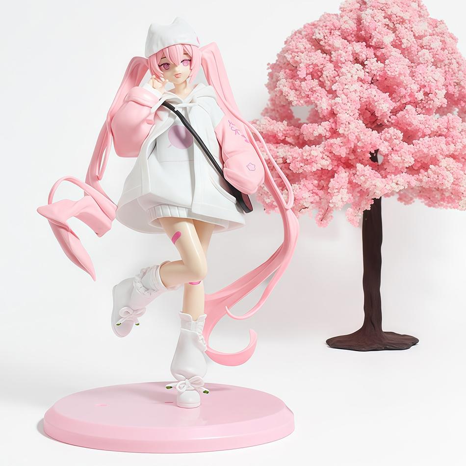 Daily Style Sweater Hatsune Miku Cute Hatsune Miku Standing Posture Handmade PVC Model Animation Peripheral Decoration Toys