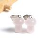 2 Stück, Handgefertigter Anhänger in Pilzform mit Edelstein, Reiki-Heilkristall Quarz Achat Jade Naturstein Anhänger Charms für Schmuckherstellung DIY 1,2×1,6cm