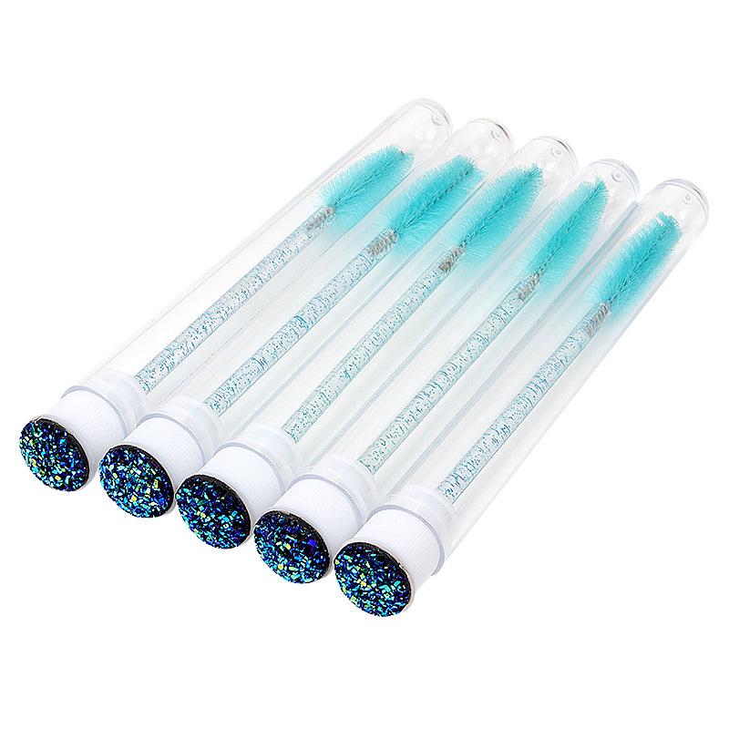 

Прозрачные кисти для наращивания ресниц с бриллиантами и многоцветной упаковкой