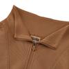 Skechers Gostretch Freedom Series Half-Zip Comfortable Solid Color Loose Half-Placket Sweatshirt Women sweatshirt Brown P424W188-01J0