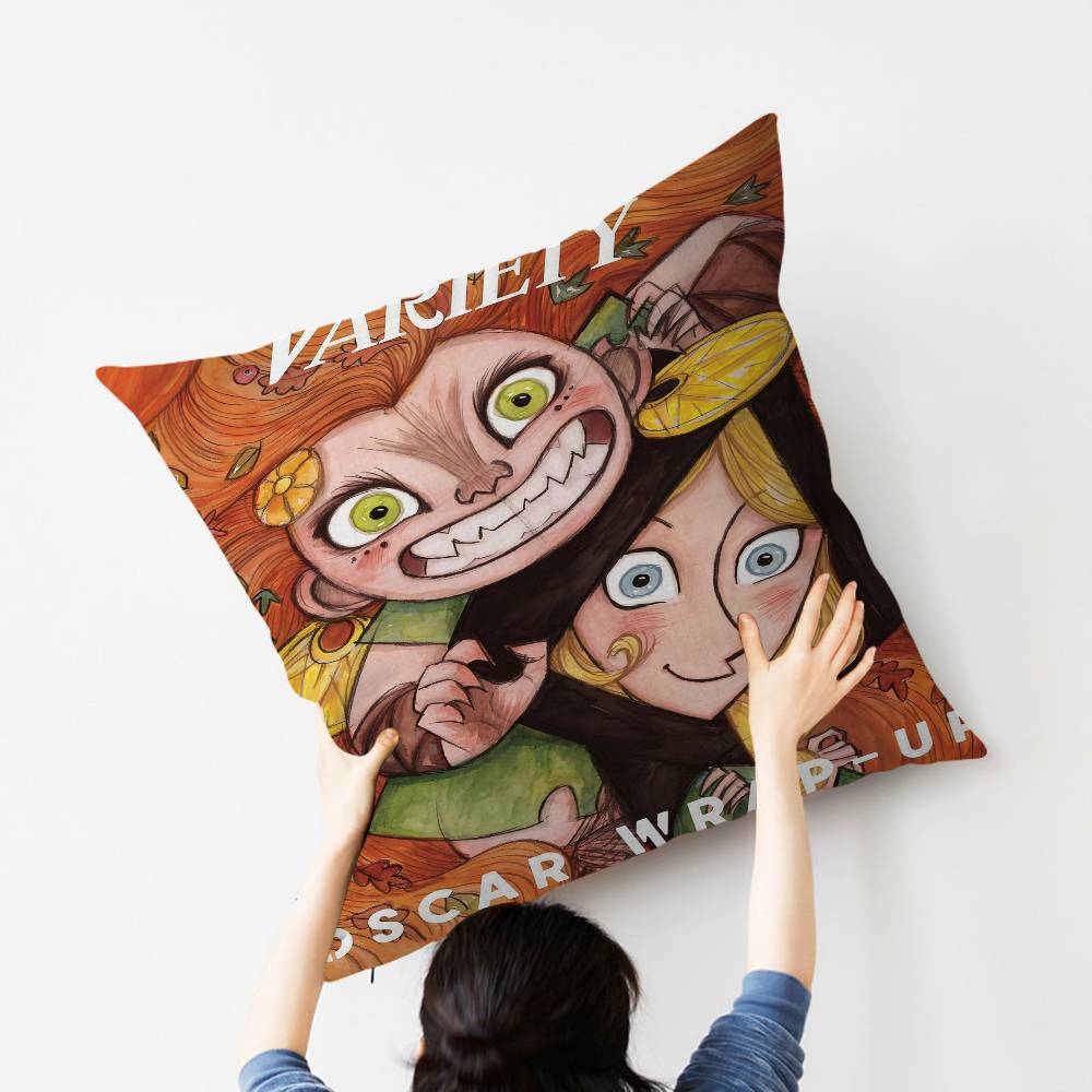 Film W-Wolfwalkers Anime Kissenbezüge Cartoon Sofa Dekoration Zuhause Doppelseitiger Druck Kurzer Plüsch Niedliche Kissenhülle