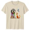 Cute Pet Friends Animals Dog Cat Bird Graphic Tee Unisexs Unisexs TShirt