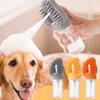 Sabunluklu Köpek Banyo Fırçası Kaymaz Sap Ultra Yumuşak Silikon Kıllar Dahili Şampuan Dispenseri Evcil Hayvan Fırçası