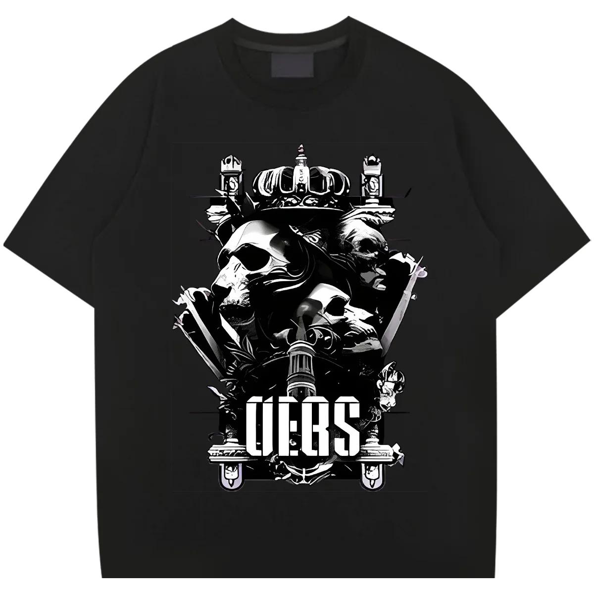 

Big Size Loose Vintage Aesthetic Shirt Round Neck For Men‘s Printed Tops 2024 Summer Hot Sale XL Comfy Stretchy Clothes XXXXXL чёрный