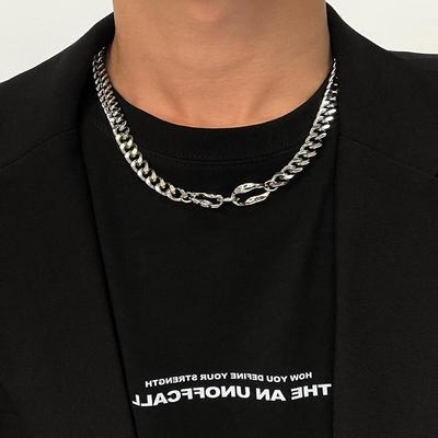 Collana Clavicola Hip-Hop in Acciaio al Titanio NK: Stile coreano per uomo e donna