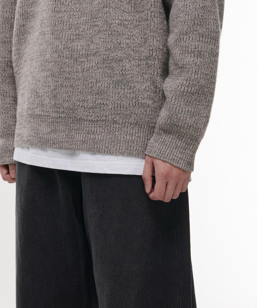 MUSINSA STANDARD Mixed Yarn Crew Neck Knit [Mushroom]