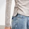 JOY SPEAKER Women's Striped Long Sleeve Slim Fit T-shirt