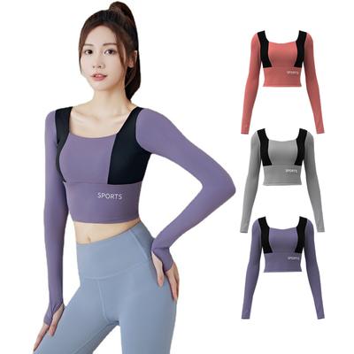 Camisas de yoga de manga larga, top deportivo, top de yoga y fitness, top de gimnasio, ropa deportiva para mujeres, tops de gimnasio, camisetas moldeadoras de cuerpo