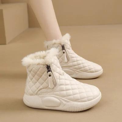 Moda Inverno Spessi Stivali da Neve Bianchi Donna Caldi Antifreddo Stivaletto Scarpe Casual Outdoor da Donna Stivaletti Scarpe Comode da Donna