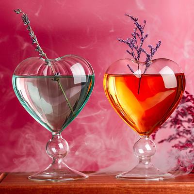 1Pc Kreative Schöne Herzförmige Tasse Wasser Glas Mit Stroh Glas Wein Saft Tasse Club Drink Container Dekoration