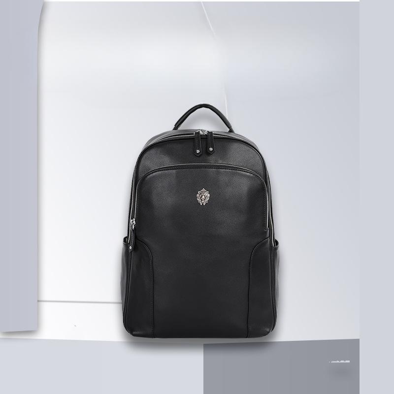 Cowhide Backpack Simple and Large-capacity Travel Schoolbag Business and Fashionable Business Trip Backpack