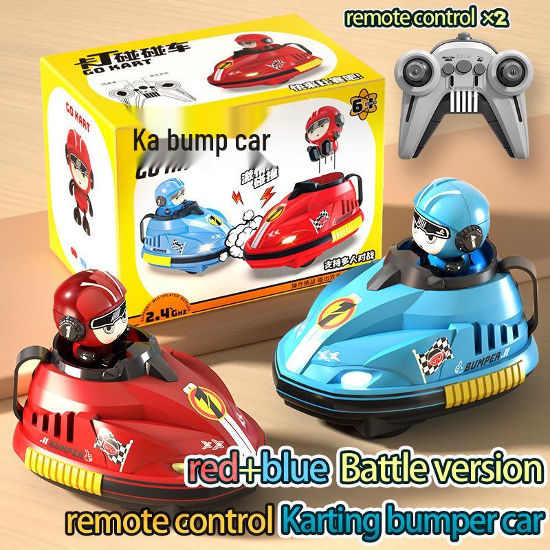 Two-Person Remote Control Bumper Cars: Interactive Drift and Collision Go-Karts for Kids.