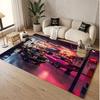 Auto-Rennsport-Thema Weicher Kristall-Samt Teppich Benutzerdefinierter Name & Text Druck Rutschfester Boden Teppich für Schlafzimmer Wohnzimmer