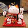 9 inch Ceramic Maneki Neko Coin Box Lucky Cat Ornament Home Decoration Feng Shui Figurine Platus Cat