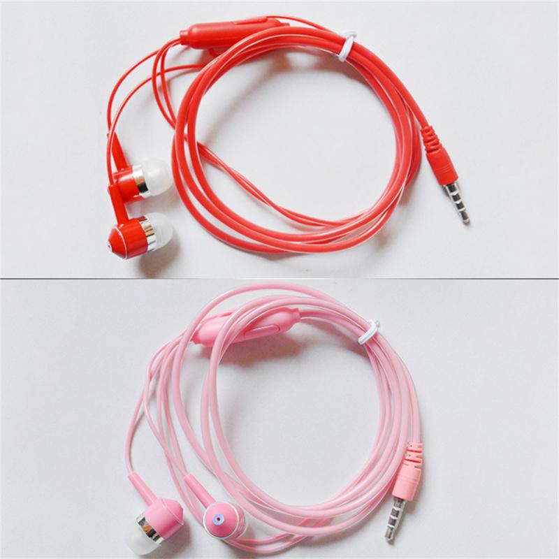 Universal 3.5mm Plug Wired In-ear Earbuds Portable Wire Control Mobile Phone Gaming Headset With