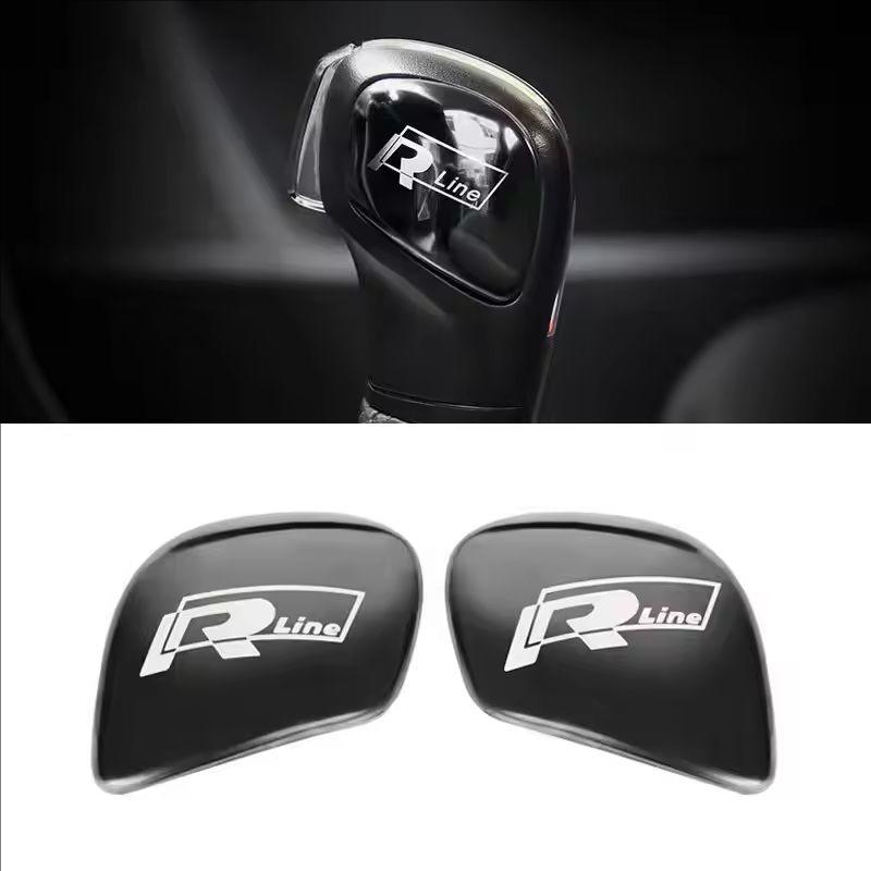 Car Gearbox Control Gear Lever Stickers Shift Stick Handle Accessories For VW GTI Polo Golf Passat Tiguan Arteon Taigo Hub Cap