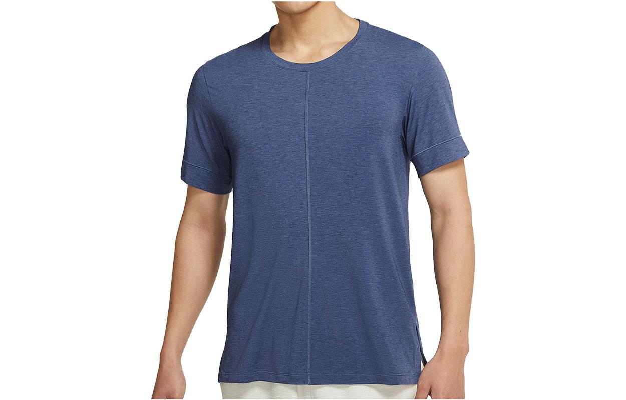 Nike T Shirts Men s Dark Blue Crew Neck Moderate Straight Fit BV4035-410 XXL
