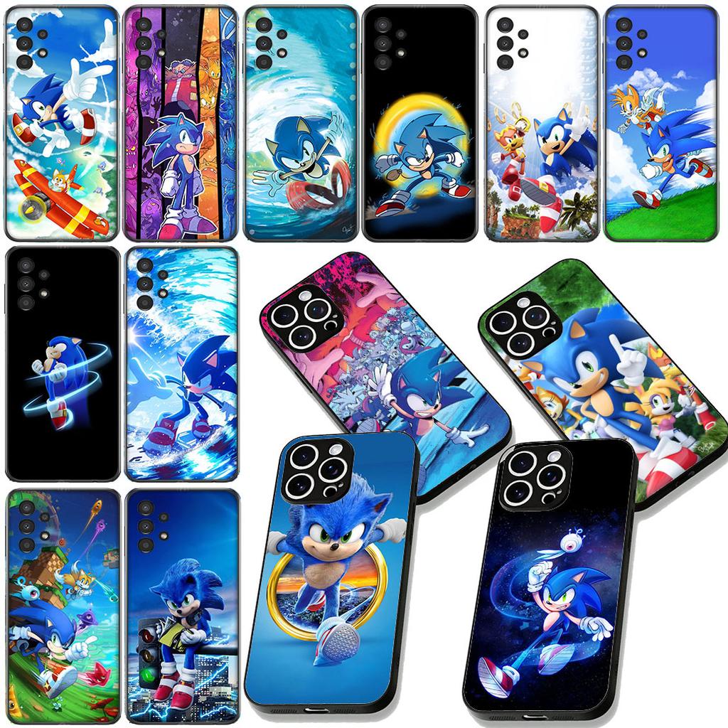 S-Sonics Hedgehog Phone Case for Samsung Galaxy S22 S21 S20 FE Ultra Plus A35 A36 A37 A33 A34 A04 A71 Protective Cover