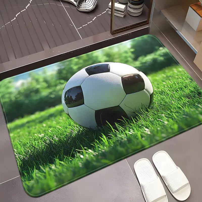 

Football Sports Competition Door Mat Sport Theme Entrance Rug Soft Non-Slip Welcome Carpet for Indoor Outdoor Gym Fan Gift 40x60cm