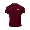 Muscleguys Polo slim in cotone da uomo con stampa zip stile europeo e americano alla moda con t-shirt slim fitness a maniche corte