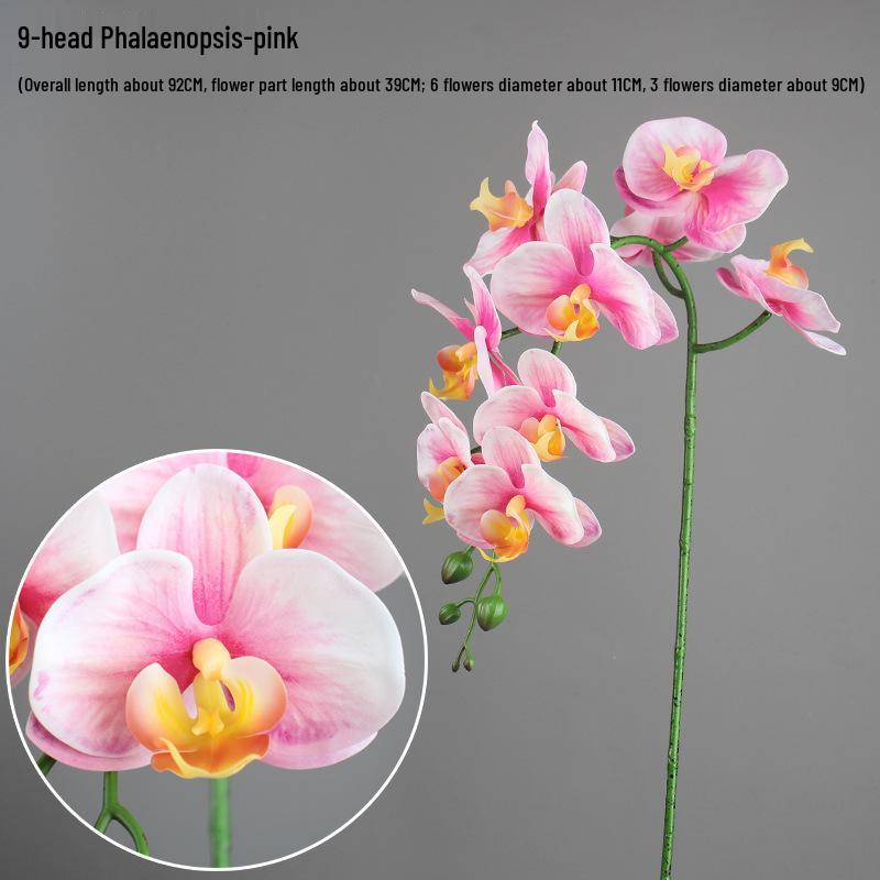 High-End PU Phalaenopsis Artificial Flowers - Single Stem for Home & Hotel Décor