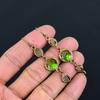 Pendientes de Peridoto Joyería de Piedras Preciosas, Pendientes Electroformados de Cobre, Joyería Hecha a Mano Pendientes de Piedra de Nacimiento, Regalo Para Él