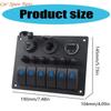 Y4UA Waterproof 6 Gang Switches Panel Marine Vehicle Switches Panel Quick Fixing