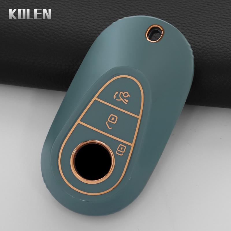 TPU Car Key Case Cover Shell Fob For Mercedes Benz 2022 C S Class W206 W223 S350 C260 C300 S400 S450 S500 Key Protector Keychain