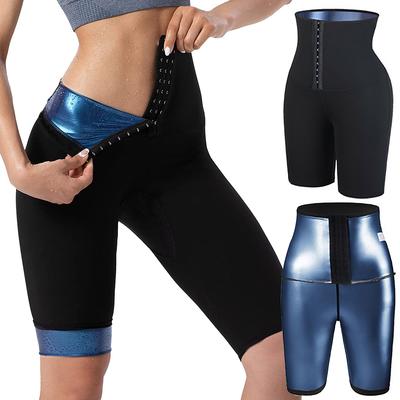 Sweat Short Pants for Women High Waisted Thermo Compression Leggings Tummy Control Thighs Shaper