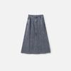 Broadcast Women's Elegant Back Slit Denim Midi Skirt