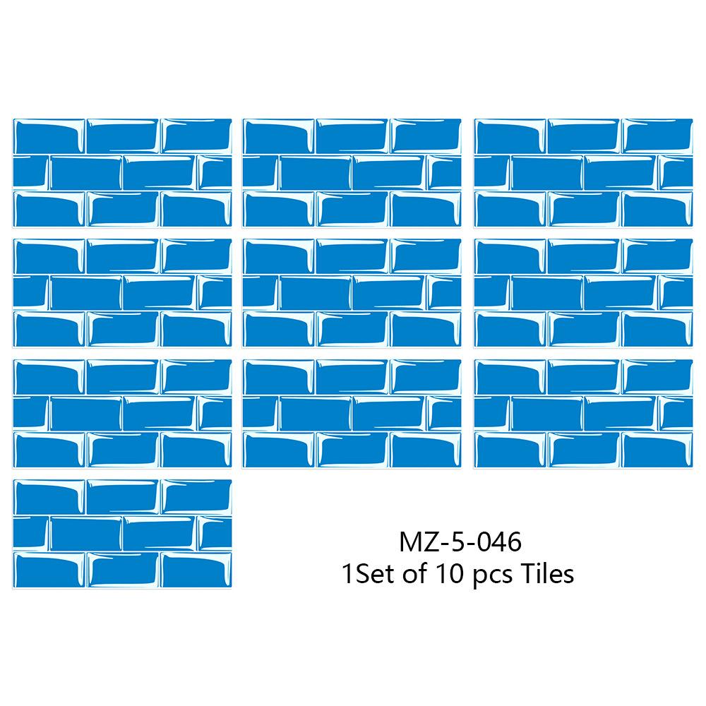 10ks 15cmX30cm DIY mramorové samolepky na zeď Imitace cihla Dekorace do ložnice Vodotěsná samolepicí tapeta na dlaždice Dekor do kuchyně