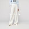 Lyocell cotton wide leg pants women's casual pants loose Tencel floor length straight leg pants