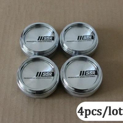 4pcs/lot SSR Racing Emblem 60MM 65MM Car Wheel Center Hub Caps Badge Accessories for Modification Car Wheel Hub Cover
