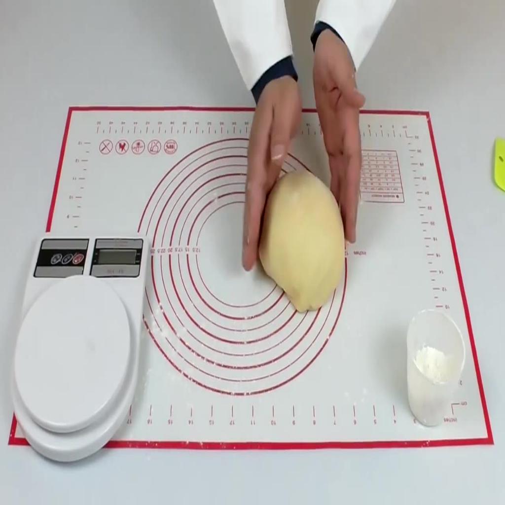 Large Silicone Dough Kneading Mat Rolling Pin Baking Mat Non Slip Heat Insulation for Kitchen