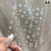 1 Sheet Christmas White Snowflakes Nail Stickers Snowflake Nail Decal Snowflake Xmas Slider
