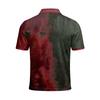 Men's Short Sleeve Polo Shirt Button Down Collar Halloween Themed Printed Casual Golf Polo Shirt for Outdoor Activities