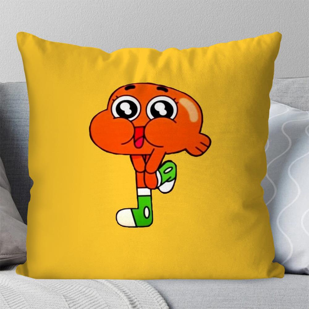 Cartoon The A-Amazing GumbalPillow Case Square Pillow Bedroom Sofa Leisure Comfort Cushion Car Living Room Home Decoration 40X40