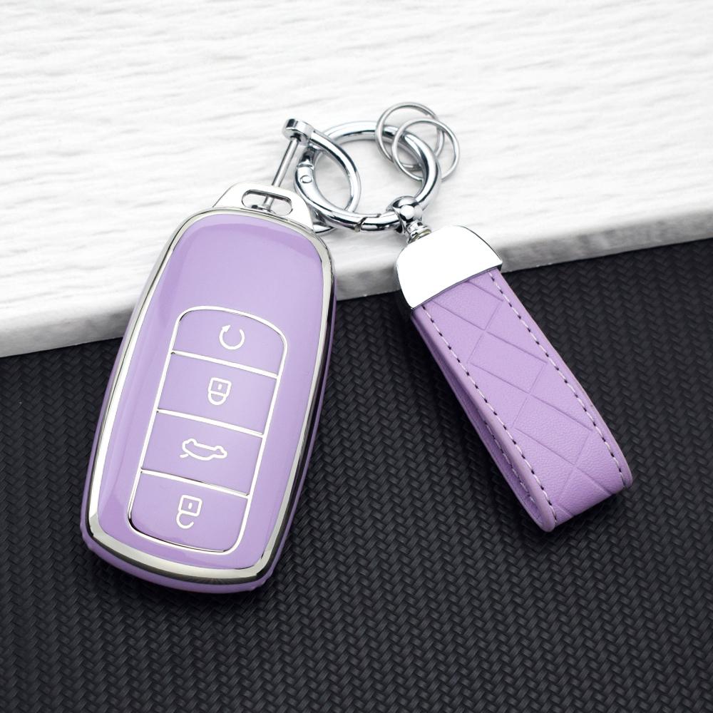 4 Buttons Tpu Car Key Case For Chery Omoda 5 C5 Tiggo 8 Pro Max 8 Plus 7 Pro Max 7 Plus Arrizo 5 Plus Jaecoo Key Cover Keychain