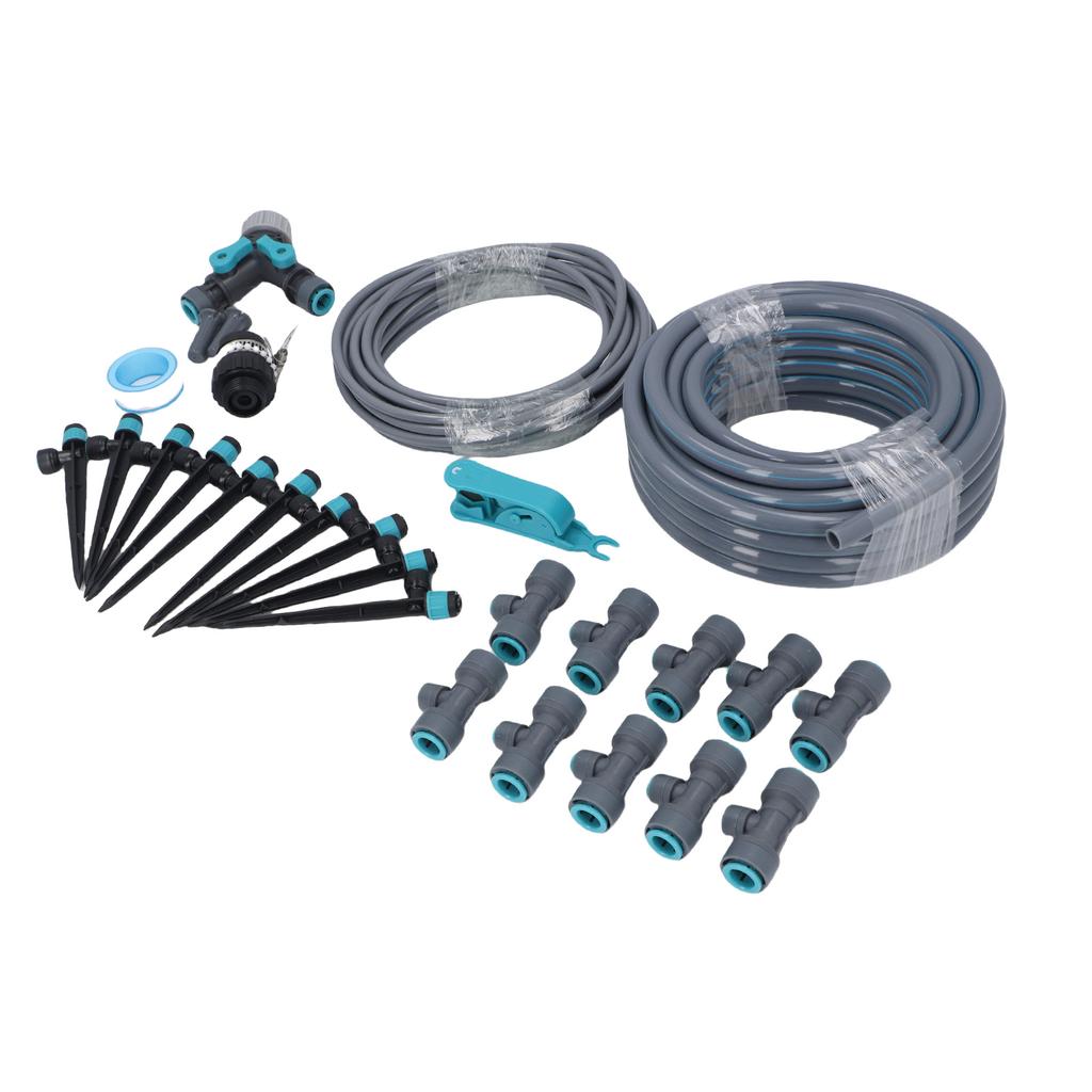 Drip Irrigation Kit 10m Hose Adjustable Spray Nozzle Plant Watering System for Lawn Garden