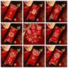 6 Pcs With Clear Patterns Hongbao Blessing Bag Paper Jam Red Pocket  Bride