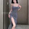 Erotic Underwear, Sexy Halter Slit Long Dress, Hot Nightclub Role-playing Uniform, Pajamas Wholesale 8628
