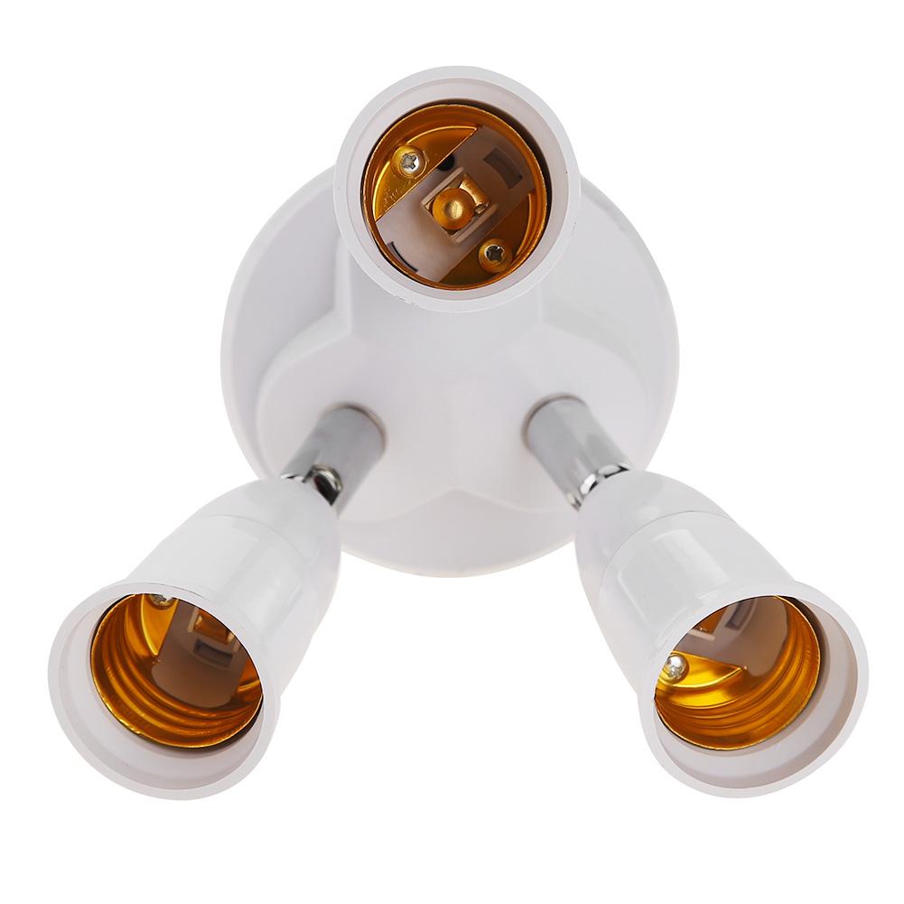 E27 Splitter 3/4 Heads Adapter Converter Socket LED Y Shape Light Lamp Bulb Splitter Adapter Converter Screw Lamp Base Holder