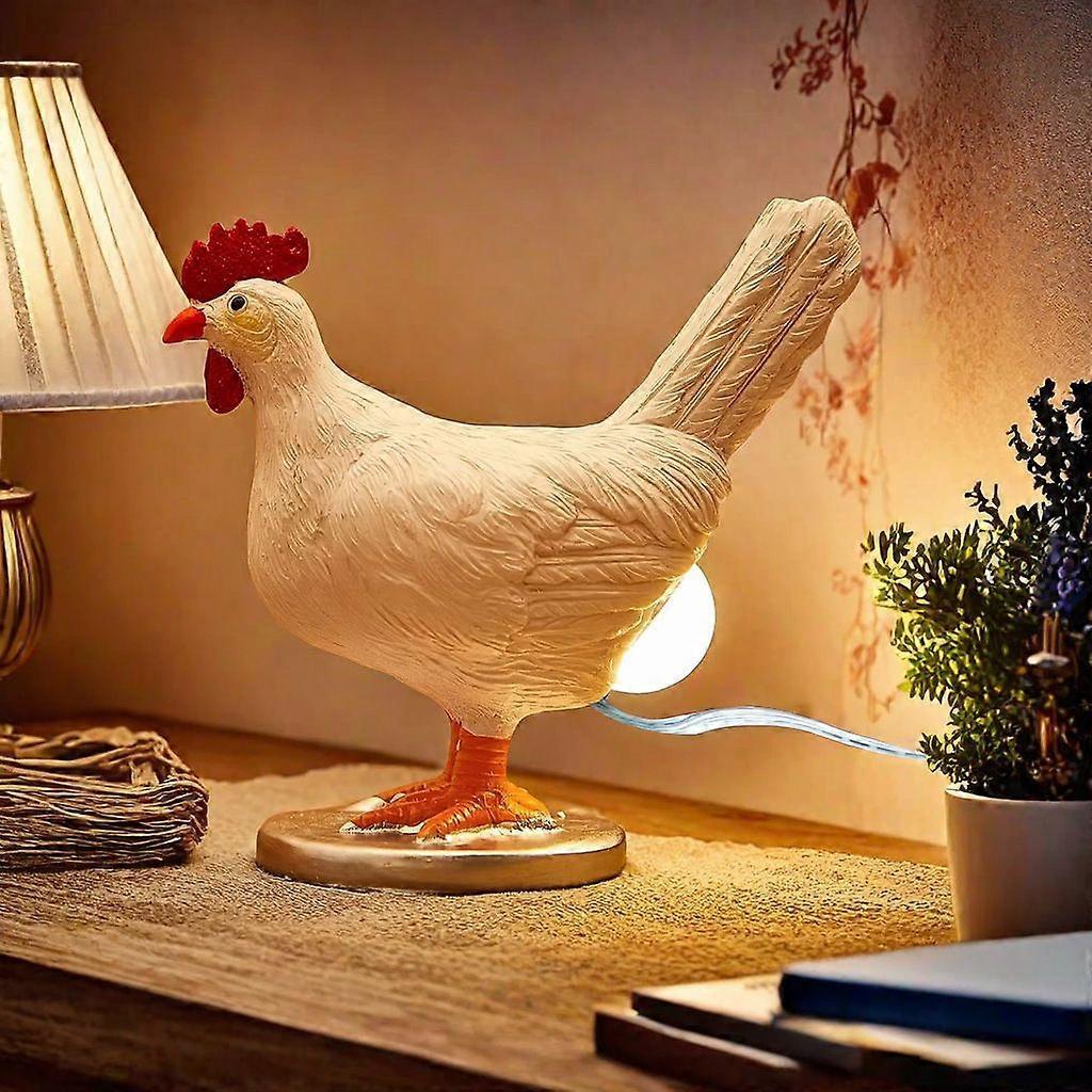 Funny Decor Chicken Led Lamp Chicken Eggs Night Lamp Taxidermy Egg Desk Lamp